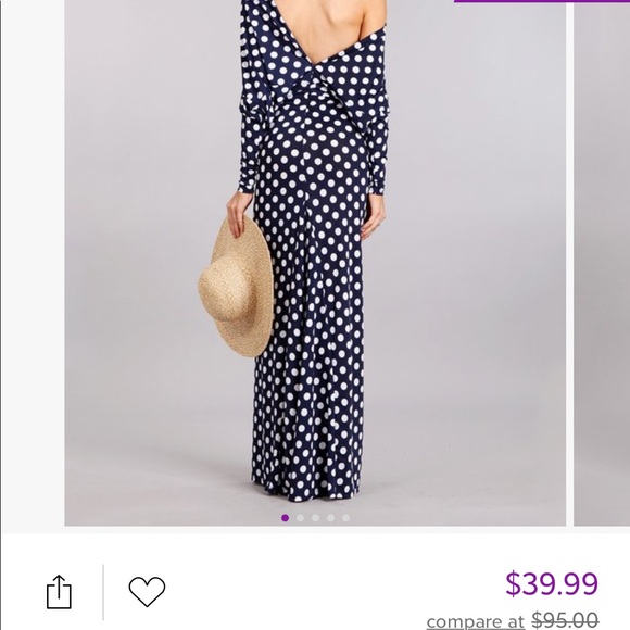 Polka Dot Off the Shoulder Dress - final markdown - Picture 5 of 6